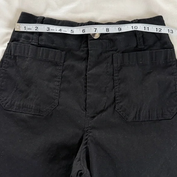 Maeve The Collette High Rise Cropped Wide Leg Pant Black 26 Anthropologie - Picture 11 of 16